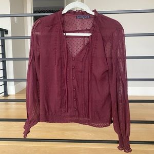 Long sleeve button blouse
